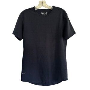 BYLT Drop Cut Short Sleeved Lux T-Shirt Navy Blue Men's Small S Athleisure Gym